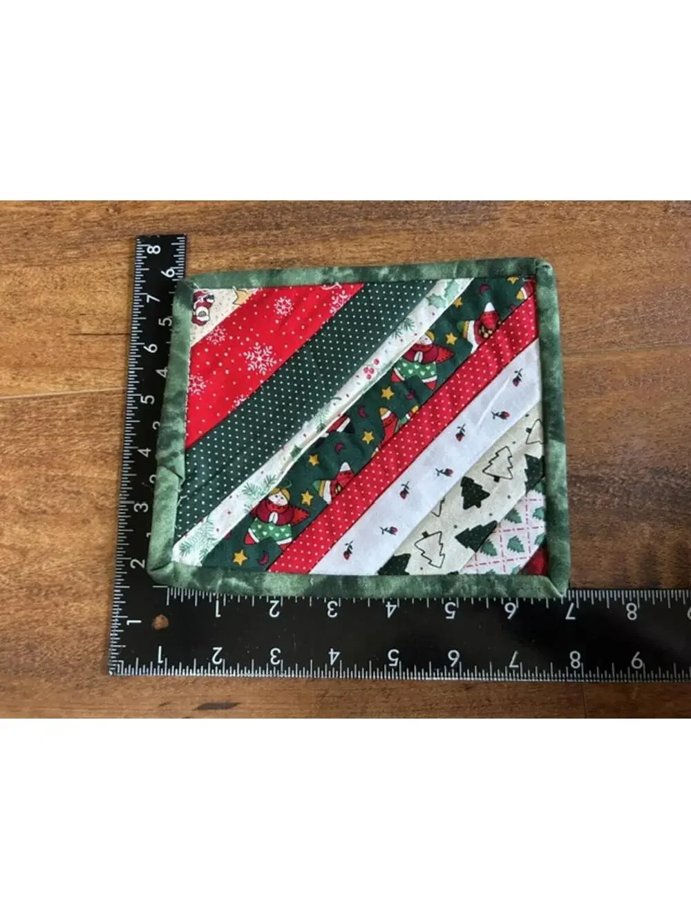 Set of 3 Christmas Handmade Quilted Pot Holders